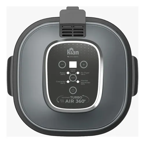 Fritadeira Air Fryer de Vidro Borossilicato 4L 1500W Kian Preto - 4