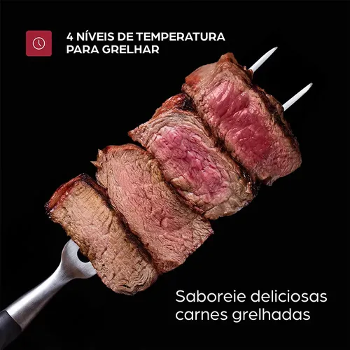 Fritadeira Elétrica Air Fryer WAP Barbecue 12 em 1 com Painel Digital 10L Preto e Cinza - 5
